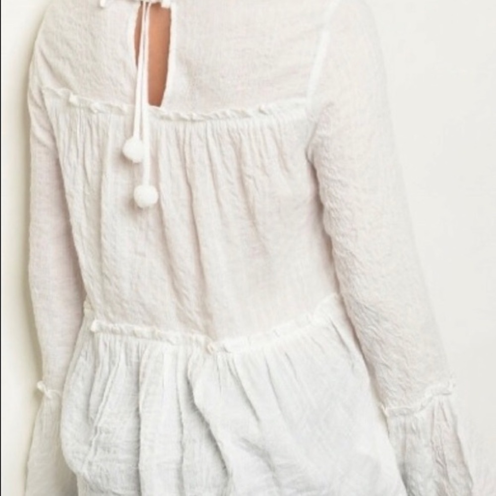 White Boho Top - Picture 2 of 5